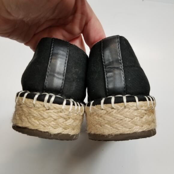 Joie Women's Cara Black Canvas Platform Espadrilles Size 8.5 - Picture 5 of 7